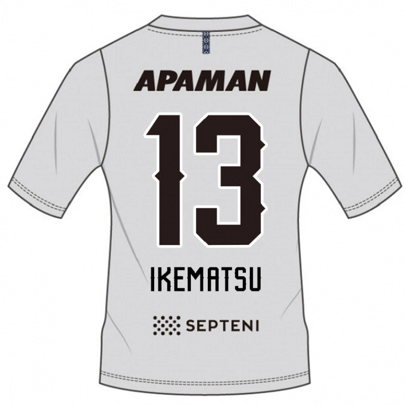 Danxen Homem Camisola Shumpei Ikematsu #13 Cinza Claro Alternativa 2025/26 Camisa