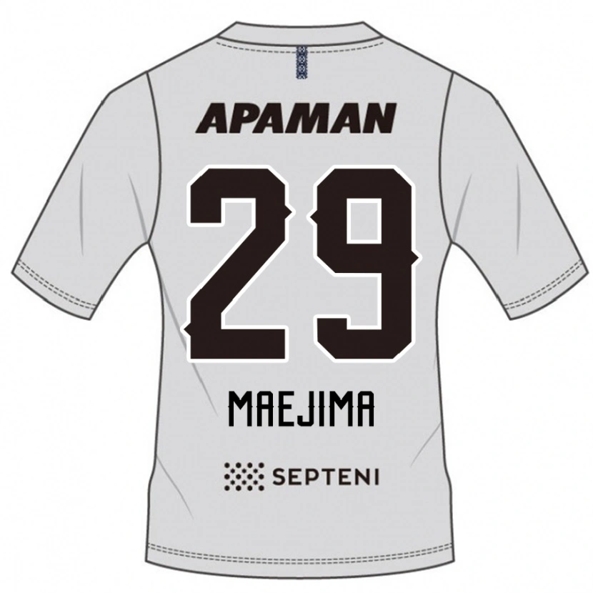 Danxen Homem Camisola Yota Maejima #29 Cinza Claro Alternativa 2025/26 Camisa