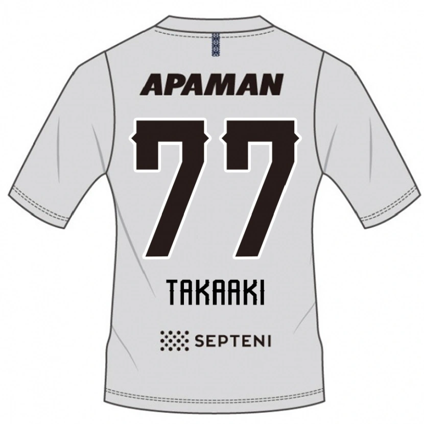 Danxen Homem Camisola Takaaki Shichi #77 Cinza Claro Alternativa 2025/26 Camisa