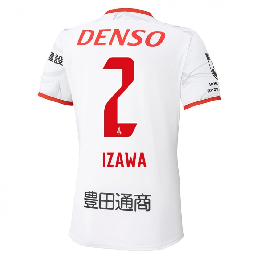 Danxen Homem Camisola Shuto Izawa #2 Branco Vermelho Alternativa 2025/26 Camisa