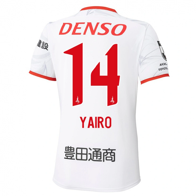 Danxen Homem Camisola Mahito Yairo #14 Branco Vermelho Alternativa 2025/26 Camisa