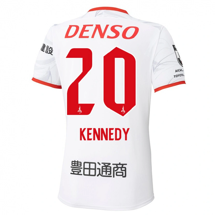 Danxen Homem Camisola Kennedy Egbus Mikuni #20 Branco Vermelho Alternativa 2025/26 Camisa
