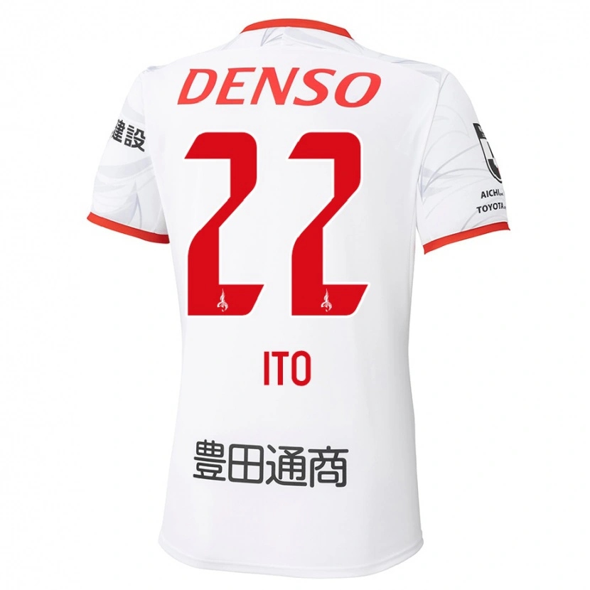 Danxen Homem Camisola Ken Ito #22 Branco Vermelho Alternativa 2025/26 Camisa