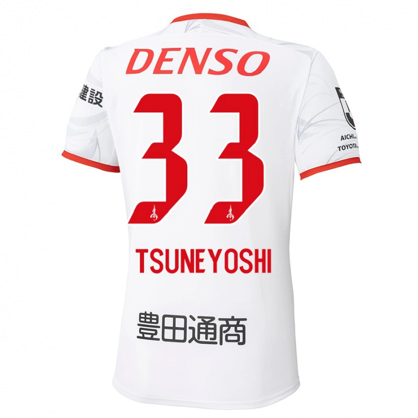 Danxen Homem Camisola Ryoma Tsuneyoshi #33 Branco Vermelho Alternativa 2025/26 Camisa