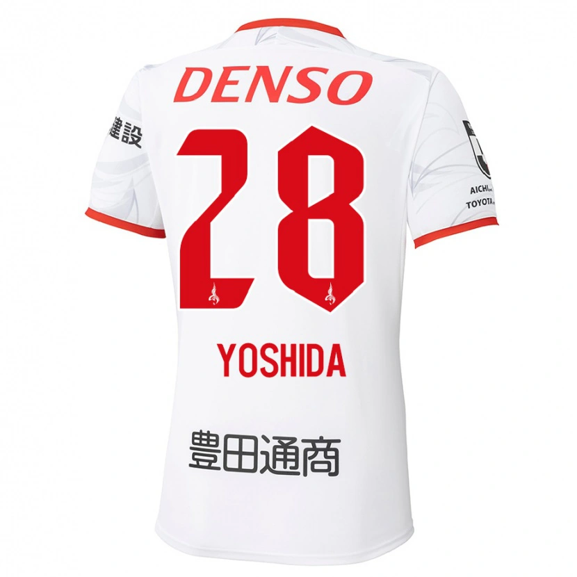 Danxen Homem Camisola Akira Yoshida #28 Branco Vermelho Alternativa 2025/26 Camisa