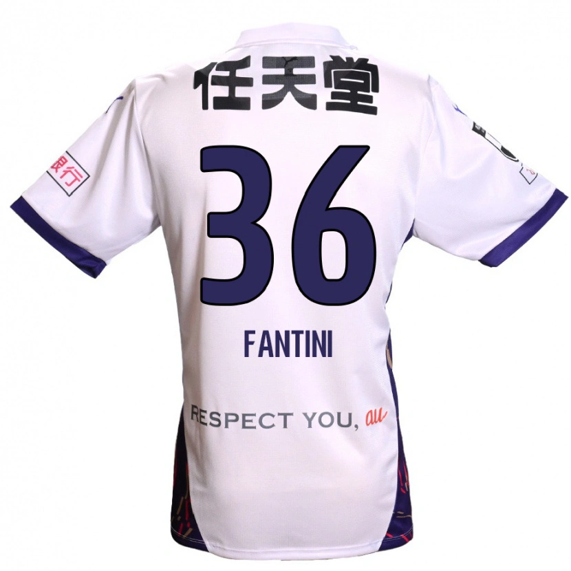 Danxen Homem Camisola Akira Fantini #36 Branco Roxo Preto Alternativa 2025/26 Camisa