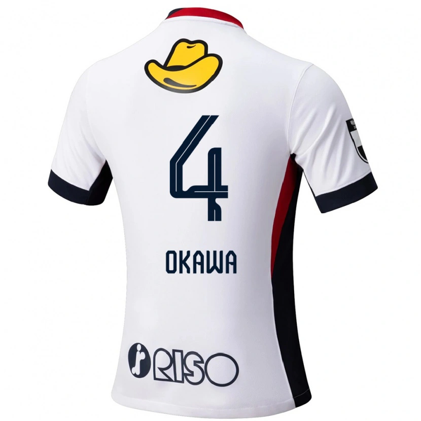 Danxen Homem Camisola Yugo Okawa #4 Branco Preto Alternativa 2025/26 Camisa