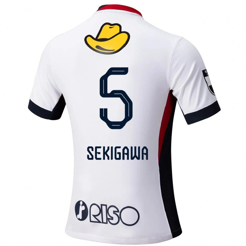 Danxen Homem Camisola Ikuma Sekigawa #5 Branco Preto Alternativa 2025/26 Camisa