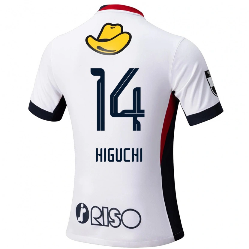 Danxen Homem Camisola Yuta Higuchi #14 Branco Preto Alternativa 2025/26 Camisa