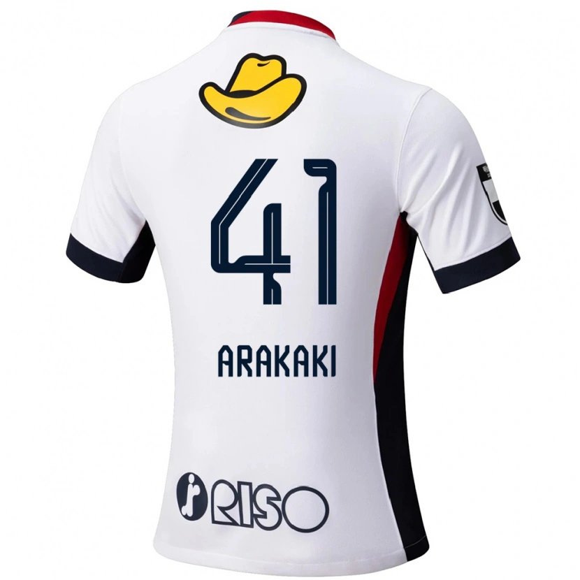 Danxen Homem Camisola Yota Arakaki #41 Branco Preto Alternativa 2025/26 Camisa