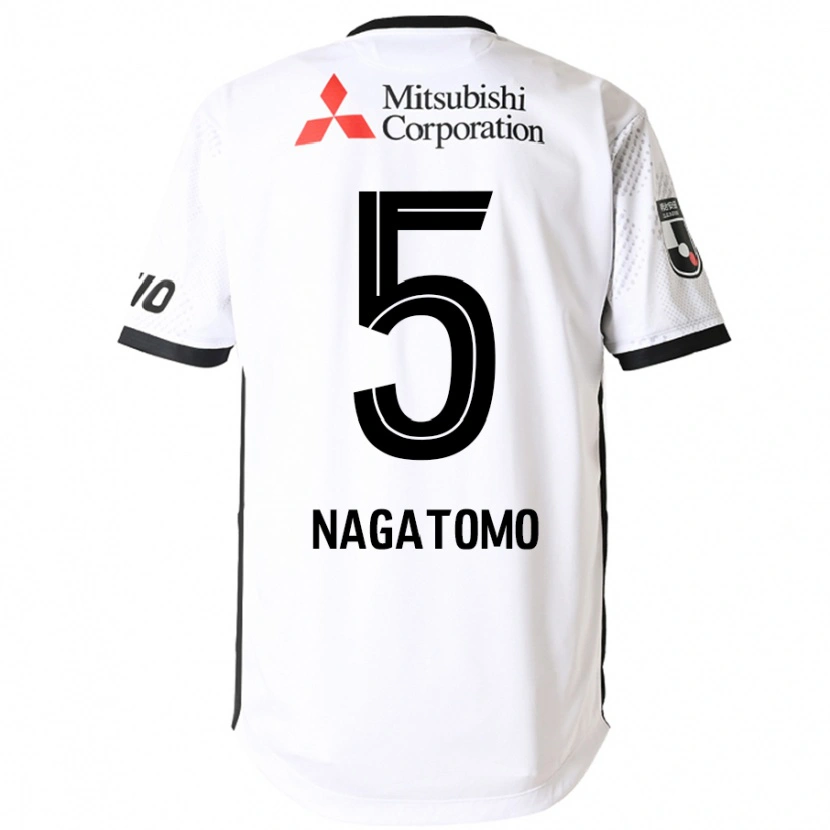 Danxen Homem Camisola Yuto Nagatomo #5 Branco Preto Alternativa 2025/26 Camisa