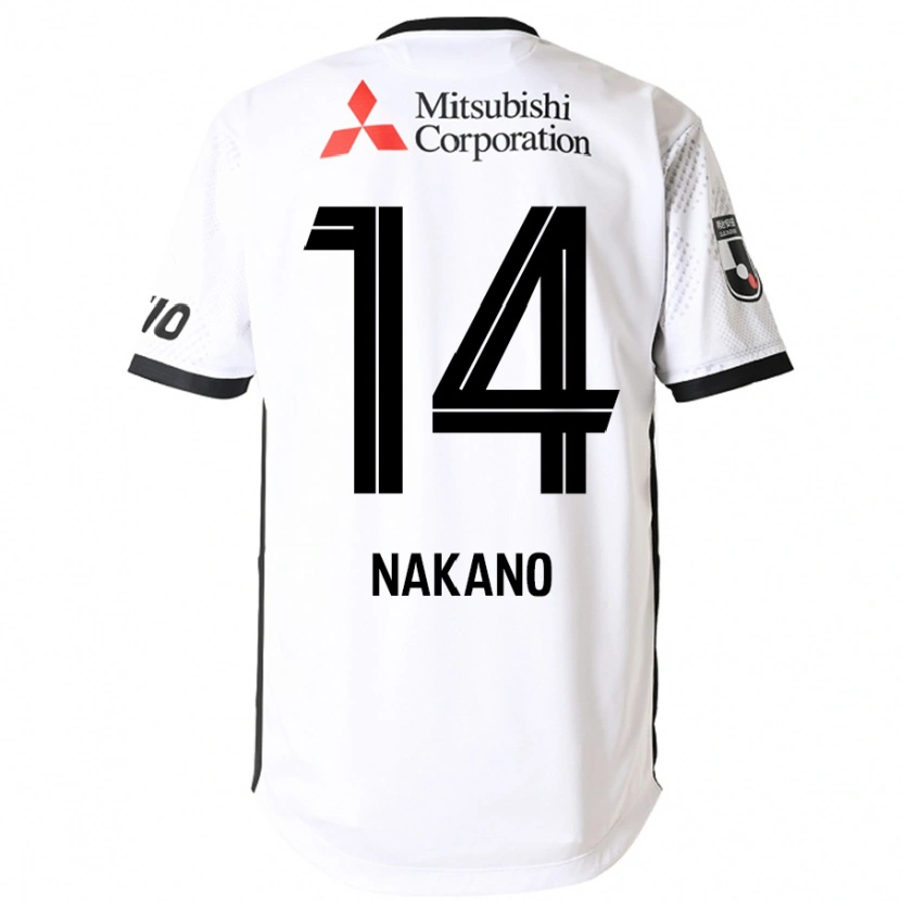 Danxen Homem Camisola Yui Nakano #14 Branco Preto Alternativa 2025/26 Camisa