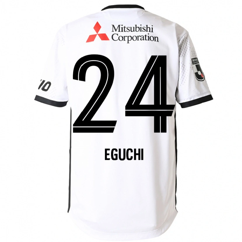 Danxen Homem Camisola Kaito Eguchi #24 Branco Preto Alternativa 2025/26 Camisa