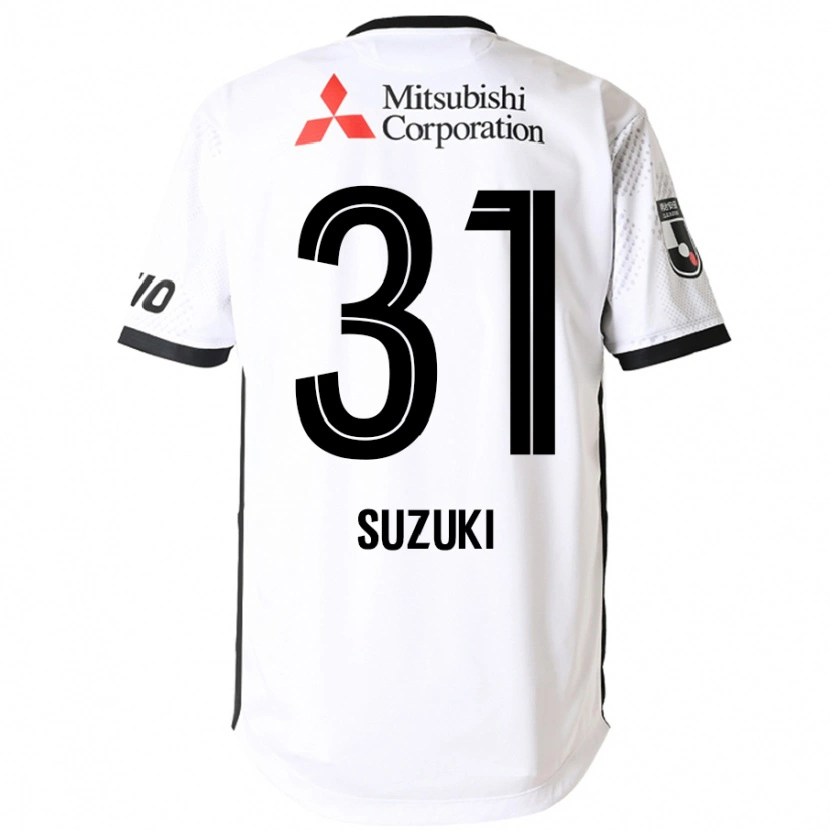 Danxen Homem Camisola Kaede Suzuki #31 Branco Preto Alternativa 2025/26 Camisa