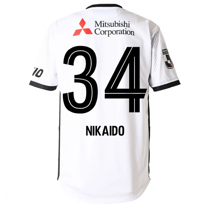 Danxen Homem Camisola Rintaro Nikaido #34 Branco Preto Alternativa 2025/26 Camisa