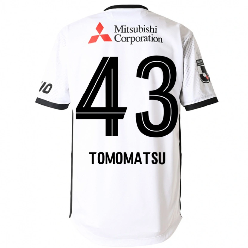 Danxen Homem Camisola Yuki Tomomatsu #43 Branco Preto Alternativa 2025/26 Camisa