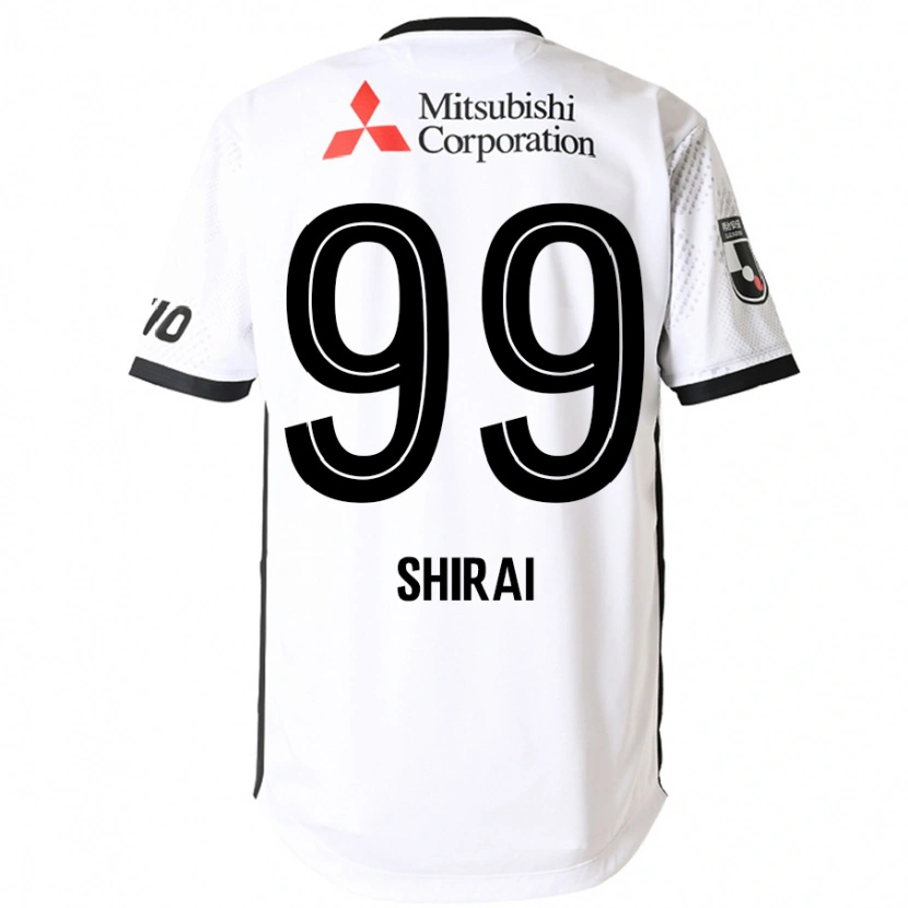 Danxen Homem Camisola Kosuke Shirai #99 Branco Preto Alternativa 2025/26 Camisa