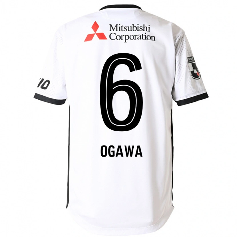 Danxen Homem Camisola Ryoya Ogawa #6 Branco Preto Alternativa 2025/26 Camisa