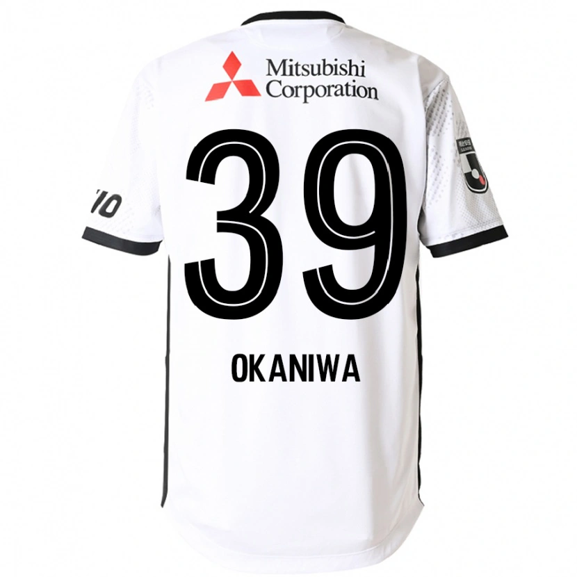 Danxen Homem Camisola Shuto Okaniwa #39 Branco Preto Alternativa 2025/26 Camisa