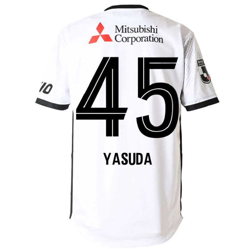 Danxen Homem Camisola Kojiro Yasuda #45 Branco Preto Alternativa 2025/26 Camisa