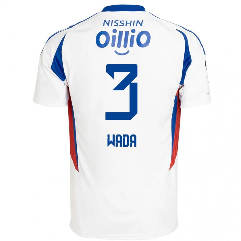 Danxen Homem Camisola Yusei Wada #3 Branco Azul Royal Alternativa 2025/26 Camisa