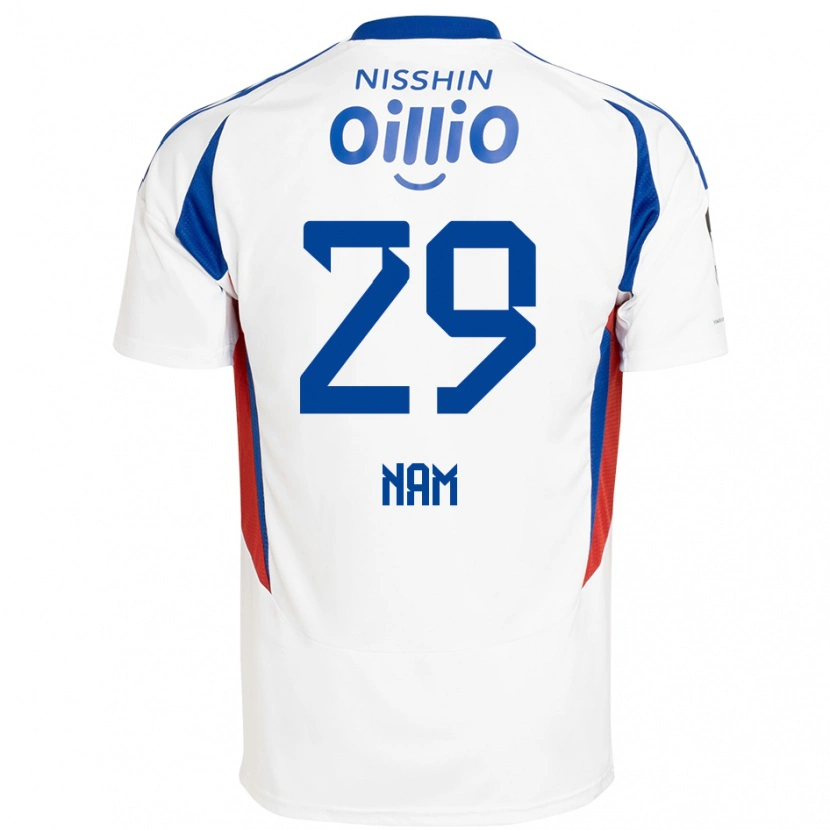 Danxen Homem Camisola Tae-Hee Nam #29 Branco Azul Royal Alternativa 2025/26 Camisa