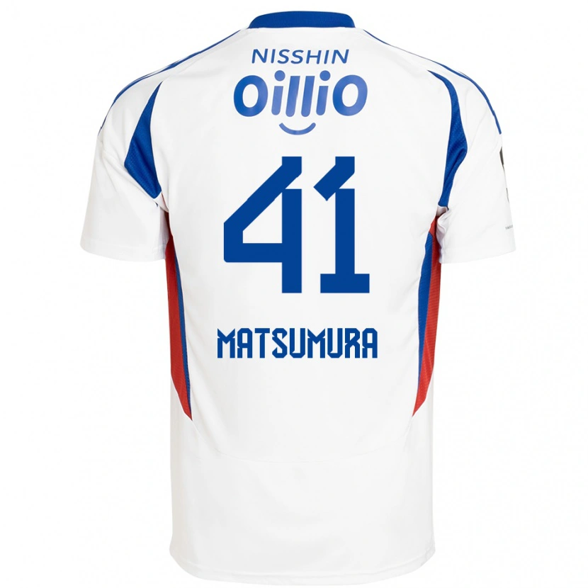 Danxen Homem Camisola Kosuke Matsumura #41 Branco Azul Royal Alternativa 2025/26 Camisa