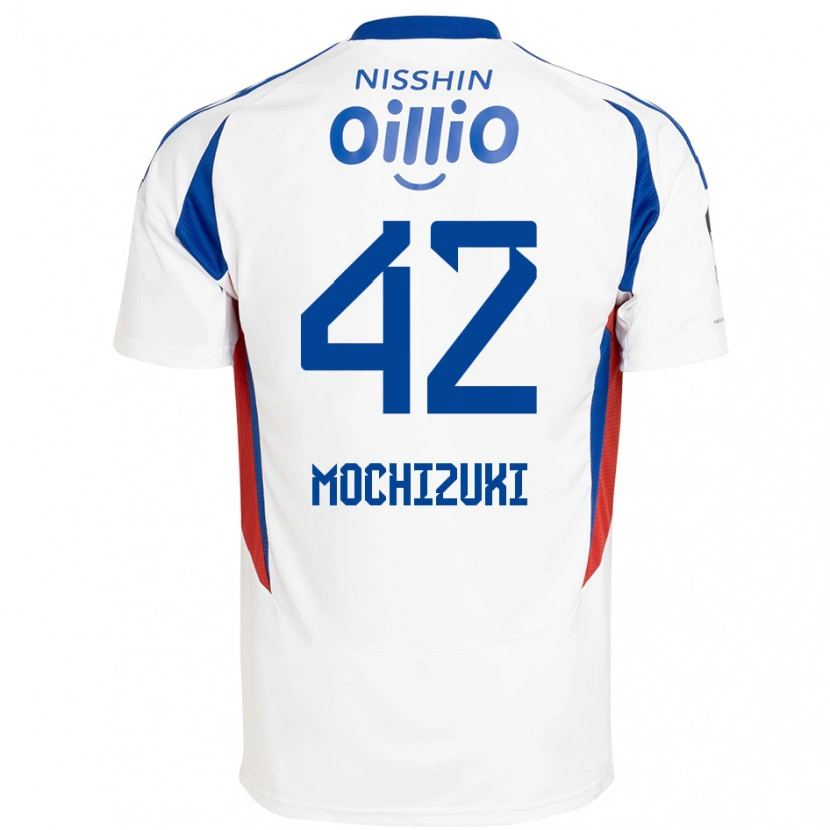 Danxen Homem Camisola Kohei Mochizuki #42 Branco Azul Royal Alternativa 2025/26 Camisa