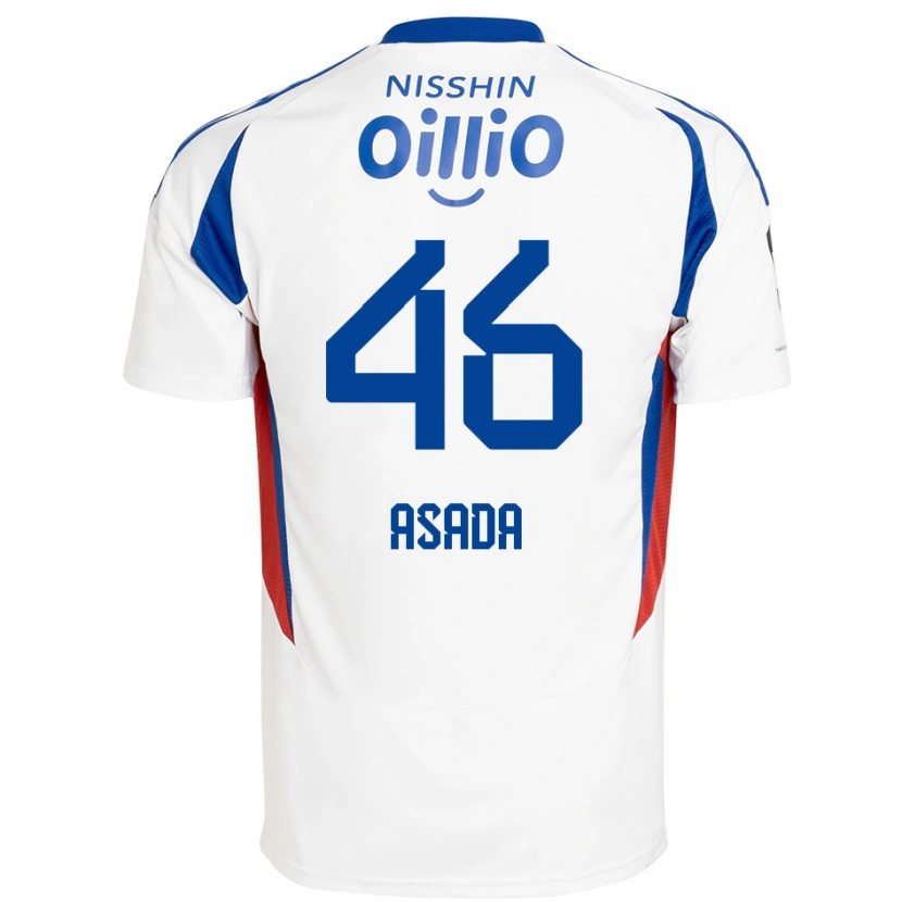 Danxen Homem Camisola Hiroto Asada #46 Branco Azul Royal Alternativa 2025/26 Camisa