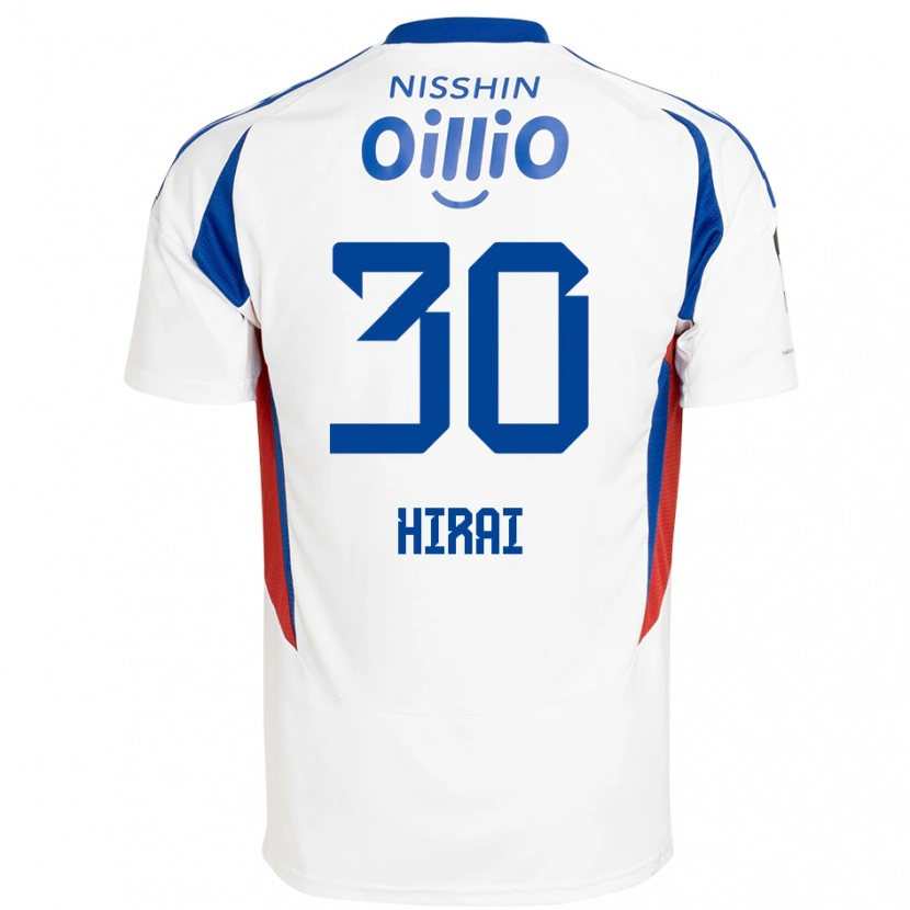 Danxen Homem Camisola Shunsuke Hirai #30 Branco Azul Royal Alternativa 2025/26 Camisa