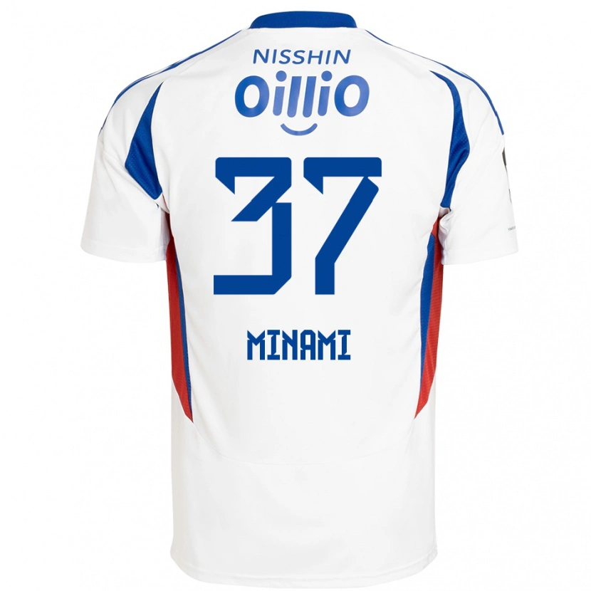 Danxen Homem Camisola Takuto Minami #37 Branco Azul Royal Alternativa 2025/26 Camisa