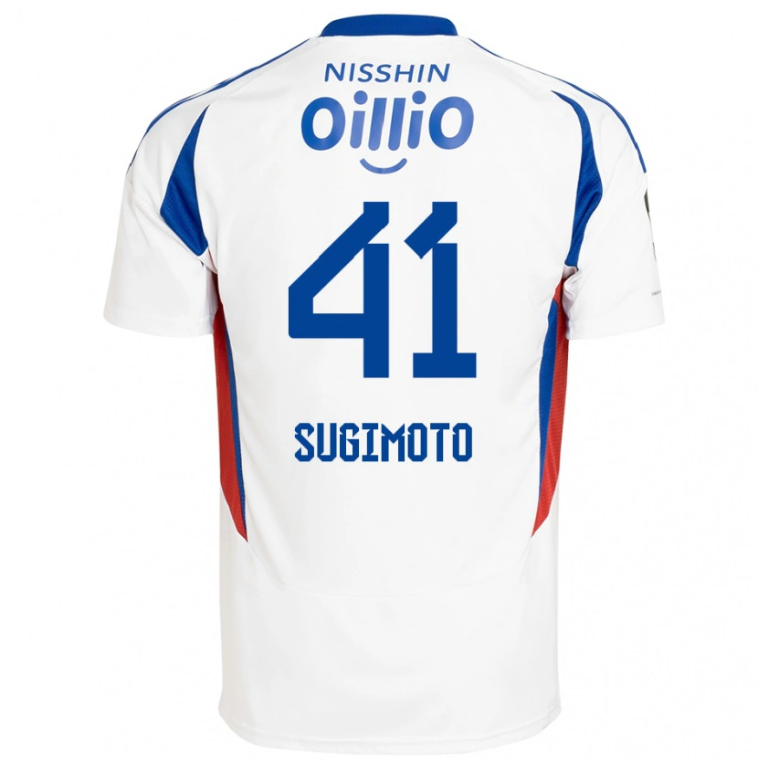 Danxen Homem Camisola Kenyu Sugimoto #41 Branco Azul Royal Alternativa 2025/26 Camisa