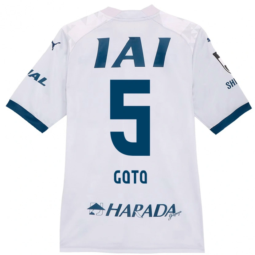 Danxen Homem Camisola Keita Goto #5 Branco Azul Royal Alternativa 2025/26 Camisa