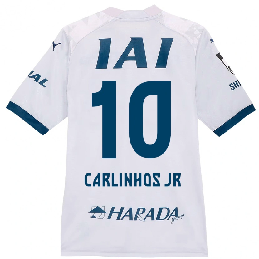 Danxen Homem Camisola Carlinhos Junior #10 Branco Azul Royal Alternativa 2025/26 Camisa