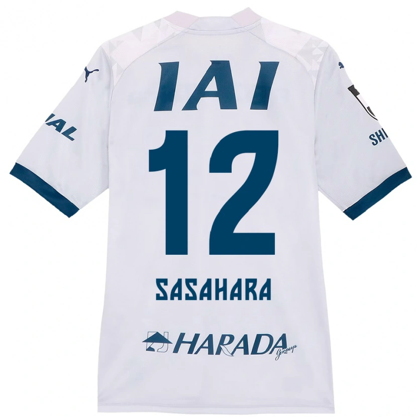 Danxen Homem Camisola Kenshin Sasahara #12 Branco Azul Royal Alternativa 2025/26 Camisa