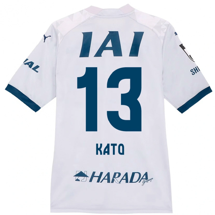 Danxen Homem Camisola Daiya Kato #13 Branco Azul Royal Alternativa 2025/26 Camisa