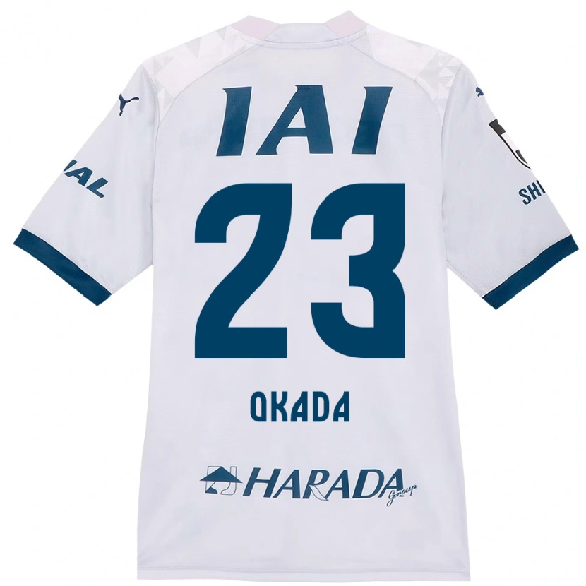 Danxen Homem Camisola Shu Okada #23 Branco Azul Royal Alternativa 2025/26 Camisa