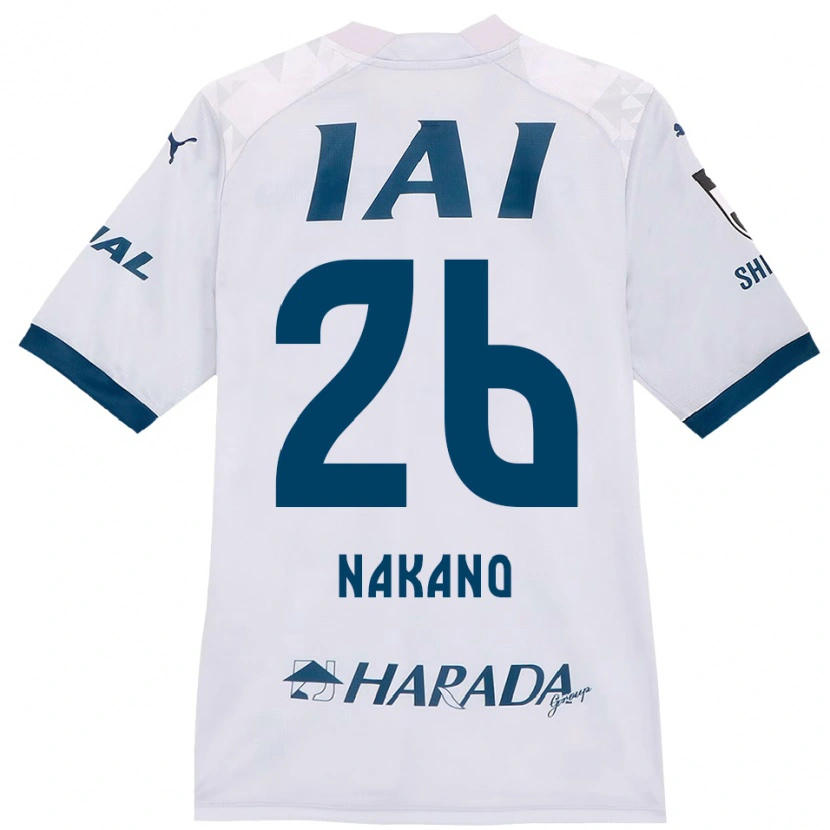 Danxen Homem Camisola Takeru Nakano #26 Branco Azul Royal Alternativa 2025/26 Camisa