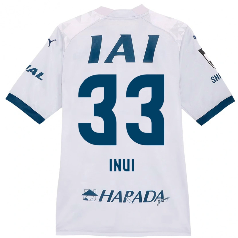 Danxen Homem Camisola Takashi Inui #33 Branco Azul Royal Alternativa 2025/26 Camisa