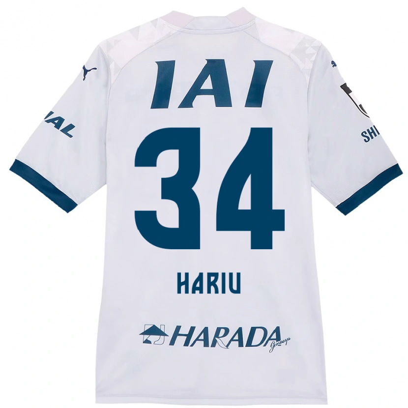 Danxen Homem Camisola Ryota Hariu #34 Branco Azul Royal Alternativa 2025/26 Camisa