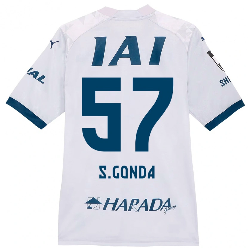 Danxen Homem Camisola Shuichi Gonda #57 Branco Azul Royal Alternativa 2025/26 Camisa