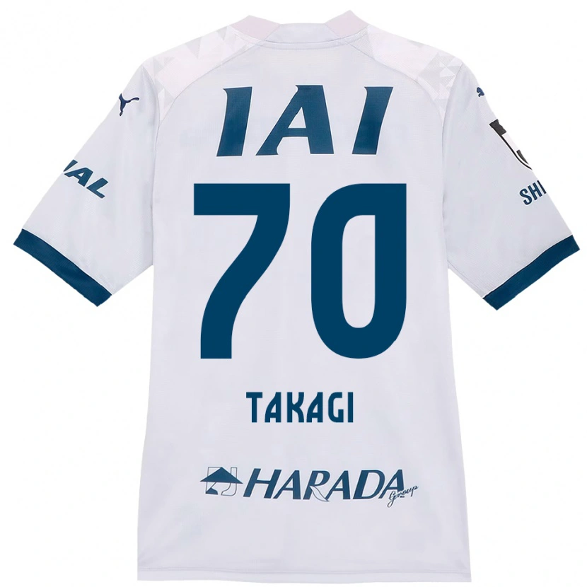 Danxen Homem Camisola Sen Takagi #70 Branco Azul Royal Alternativa 2025/26 Camisa