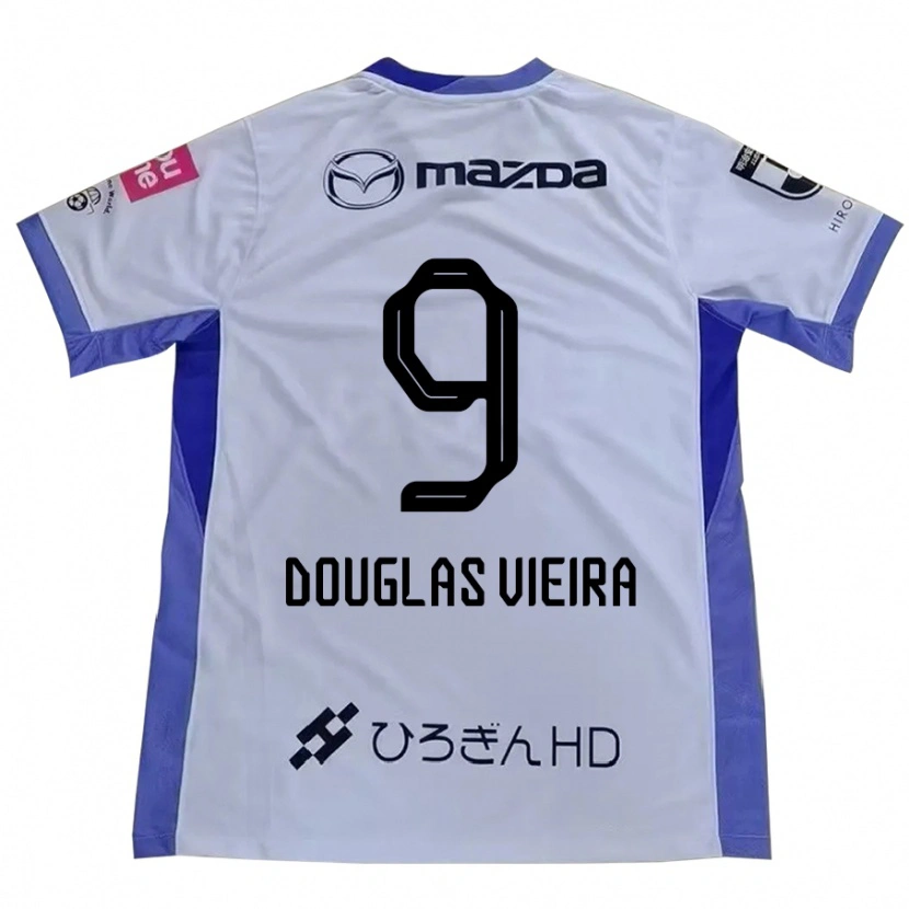 Danxen Homem Camisola Douglas Vieira #9 Branco Laranja Alternativa 2025/26 Camisa