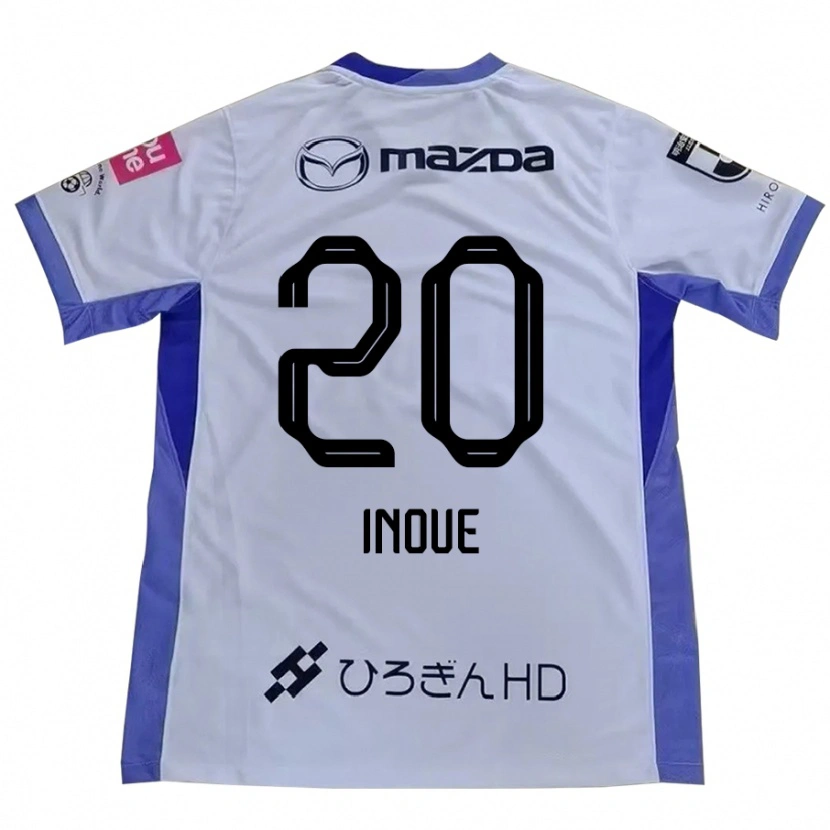 Danxen Homem Camisola Shion Inoue #20 Branco Laranja Alternativa 2025/26 Camisa