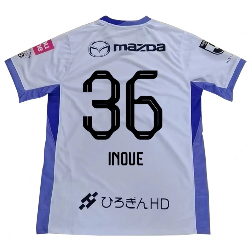 Danxen Homem Camisola Aren Inoue #36 Branco Laranja Alternativa 2025/26 Camisa