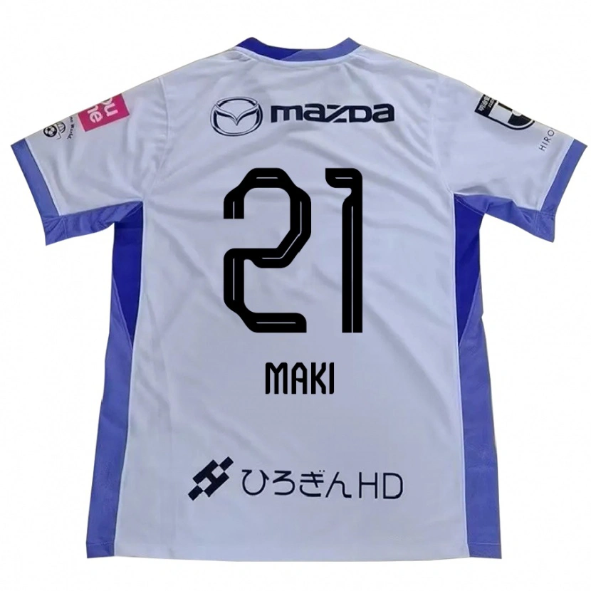 Danxen Homem Camisola Koharu Maki #21 Branco Laranja Alternativa 2025/26 Camisa