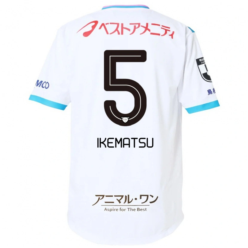 Danxen Homem Camisola Teppei Ikematsu #5 Branco Rosa Alternativa 2025/26 Camisa