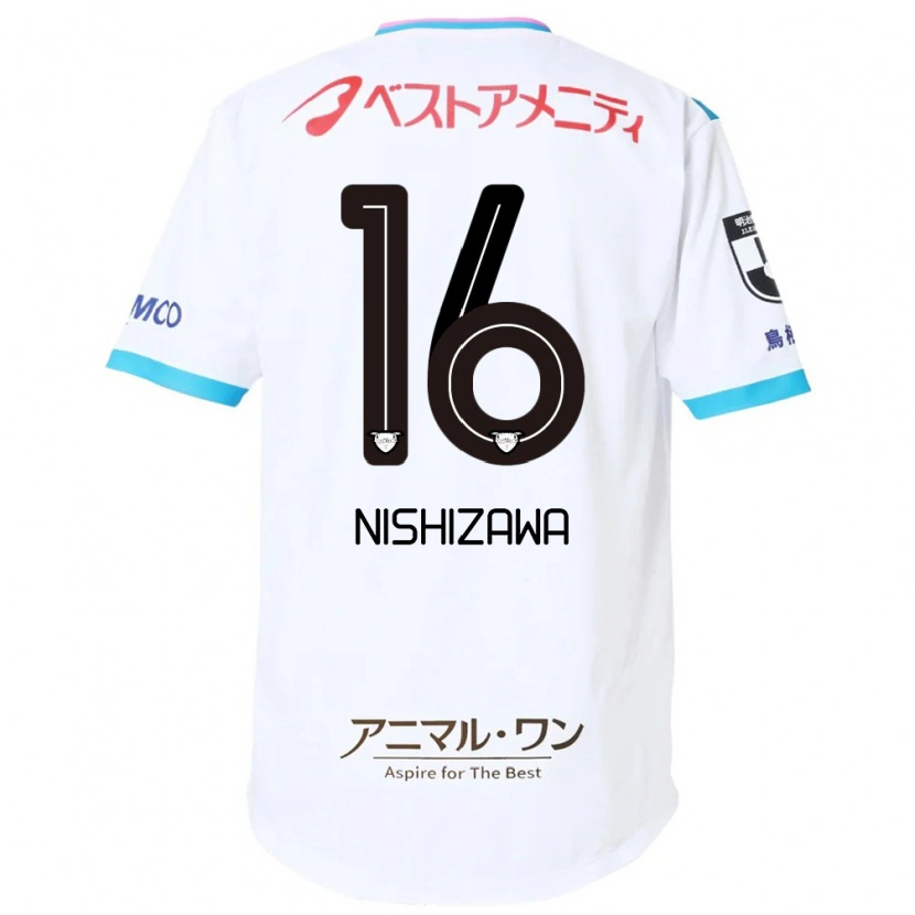 Danxen Homem Camisola Kenta Nishizawa #16 Branco Rosa Alternativa 2025/26 Camisa