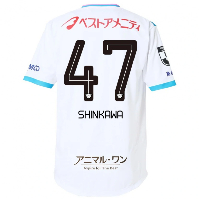 Danxen Homem Camisola Shion Shinkawa #47 Branco Rosa Alternativa 2025/26 Camisa