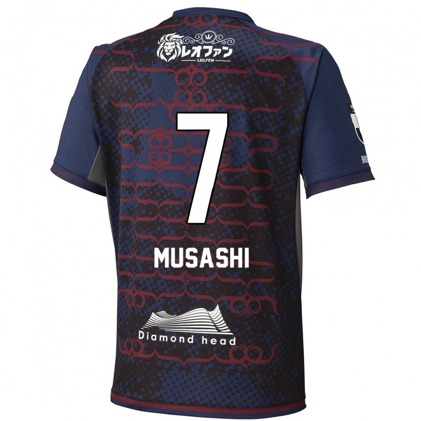 Danxen Homem Camisola Musashi Suzuki #7 Azul Vermelho Alternativa 2025/26 Camisa